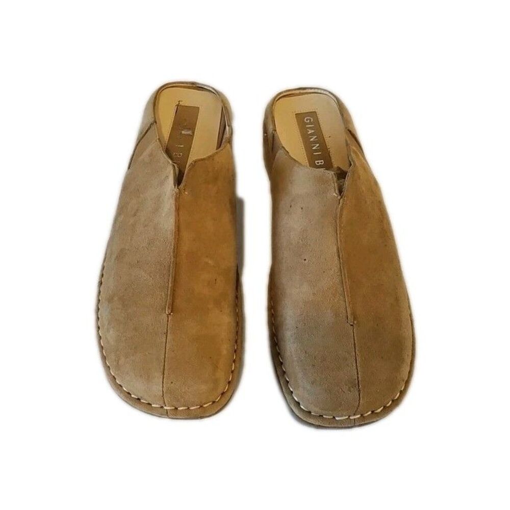 Gianni Bini Beige Suede Ankle Strap Mule Heels Size 7.5 - Picture 3 of 5